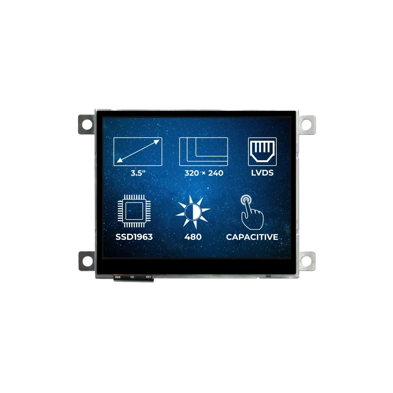 Display Glass Rvt RVT3.5A320240CFWC36 Riverdi 3.5