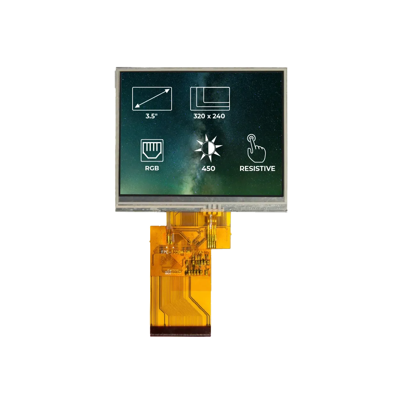Display Glass Rvt RVT3.5A320240TNWR00 Riverdi 3.5
