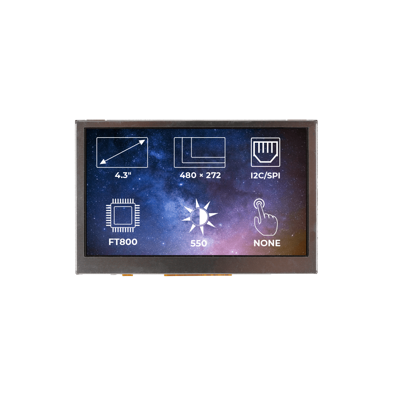 Display Glass Rvt RVT4.3B480272CNWN00 Riverdi 4.3