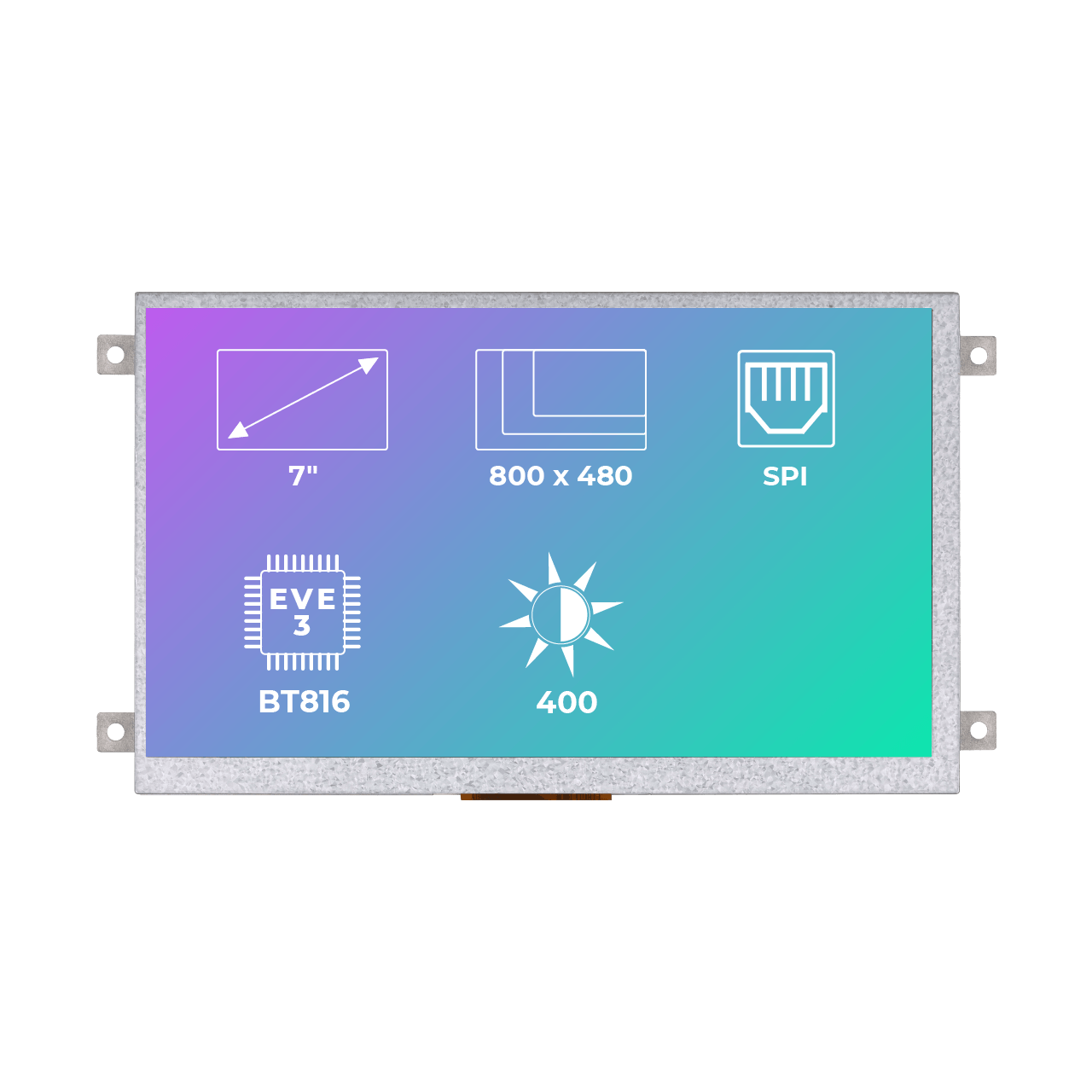 Display Glass Rvt RVT70AQBFWN00 Riverdi 7